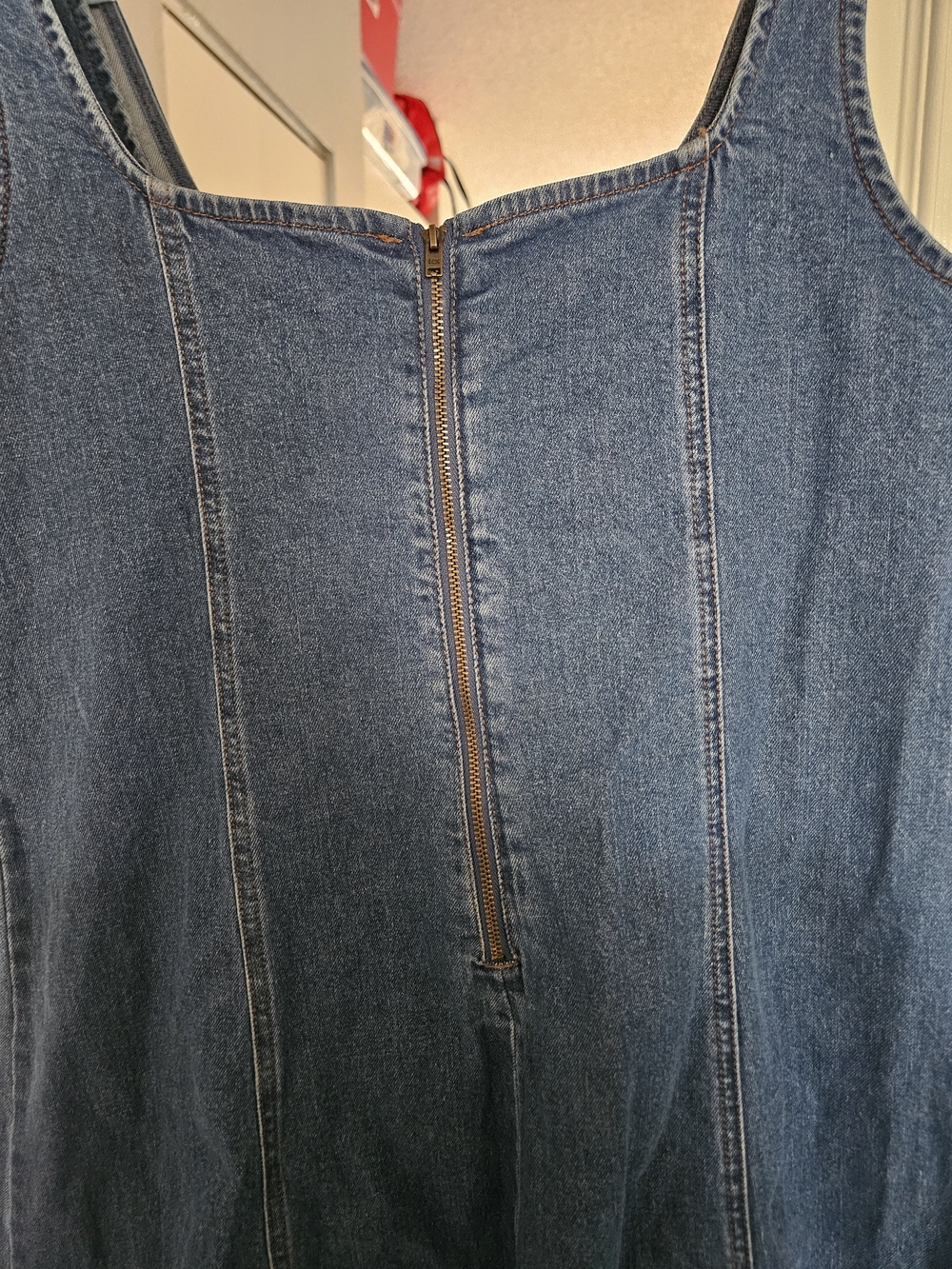 Old Navy Fit and Flare blue denim Dress Maxi - Picture 4 of 14